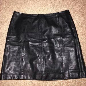 She + Sky Faux Leather Skirt